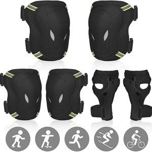 SEEHONOR Protective Gear Set for Kids/Youth, (for ages 3 +) black color